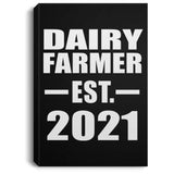 Dairy Farmer Established EST. 2021 - Canvas Portrait