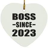 Boss Since 2023 - Heart Ornament