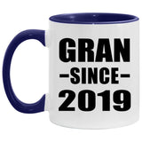 Gran Since 2019 - 11oz Accent Mug Purple