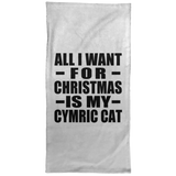 All I Want For Christmas Is My Cymric Cat - Hand Towel