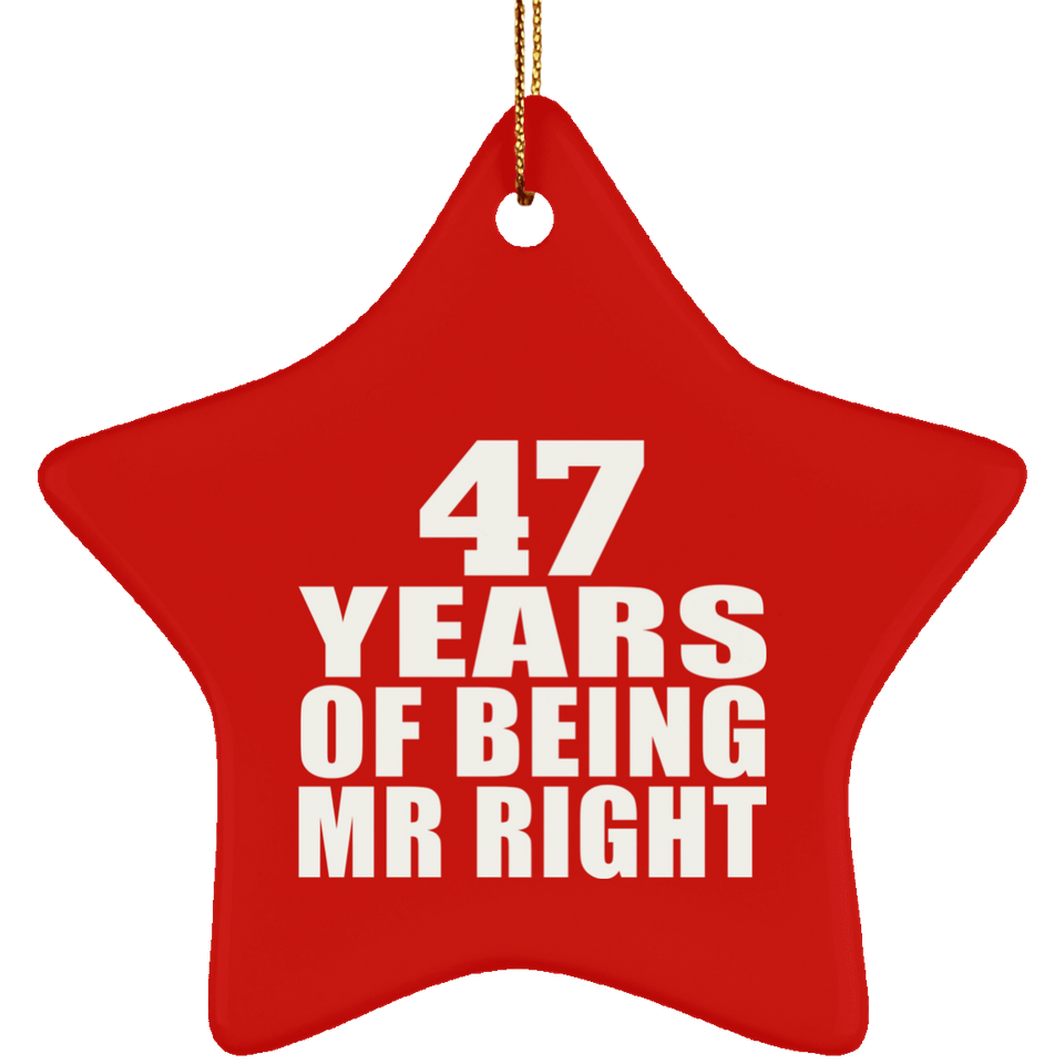 47th Anniversary 47 Years Of Being Mr Right - Star Ornament