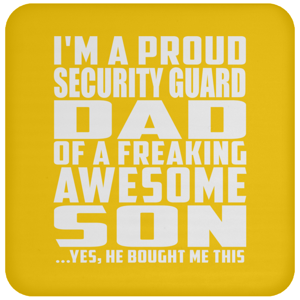 Proud Security Guard Dad Of Awesome Son - Drink Coaster