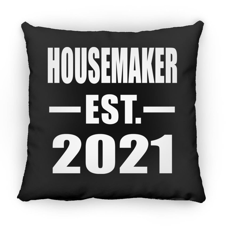 Housemaker Established EST. 2021 - Throw Pillow Black