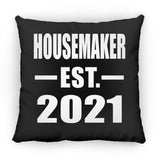 Housemaker Established EST. 2021 - Throw Pillow Black