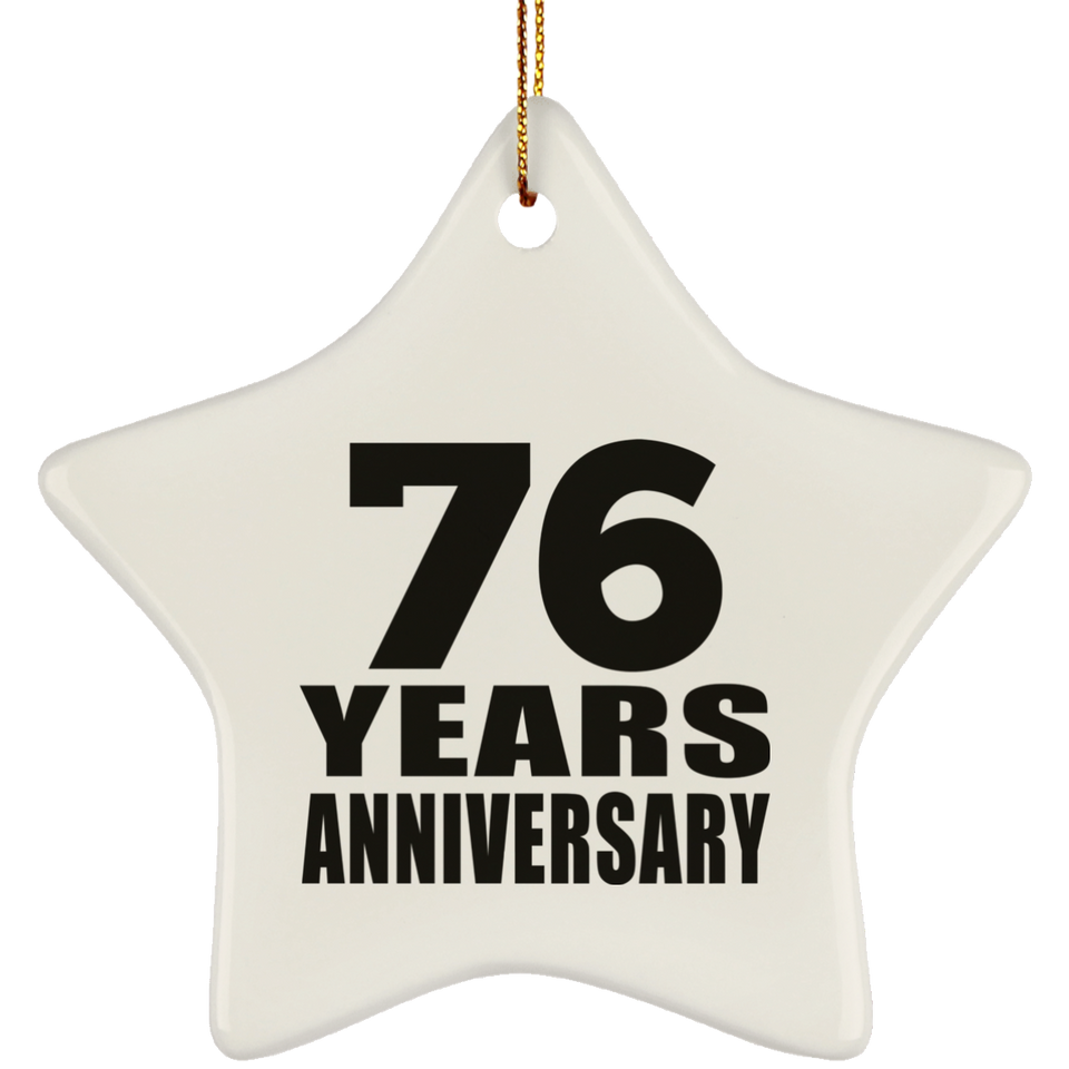 76th Anniversary 76 Years - Star Ornament
