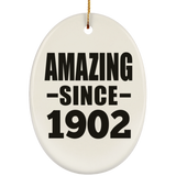 122nd Birthday Amazing Since 1902 - Oval Ornament