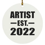 Artist Established EST. 2022 - Circle Ornament