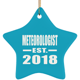 Meteorologist Established EST. 2018 - Star Ornament