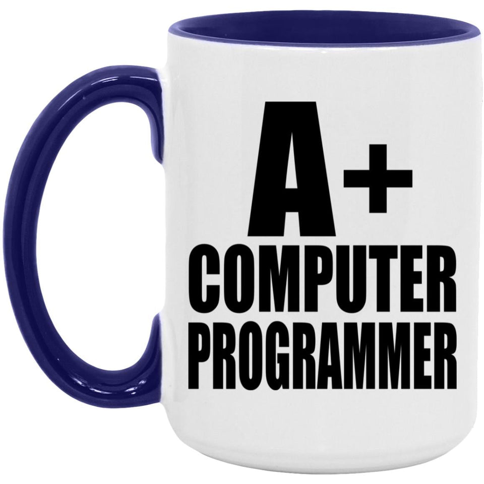 A+ Computer Programmer - 15oz Accent Mug Purple