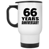 66th Anniversary 66 Years - White Travel Mug