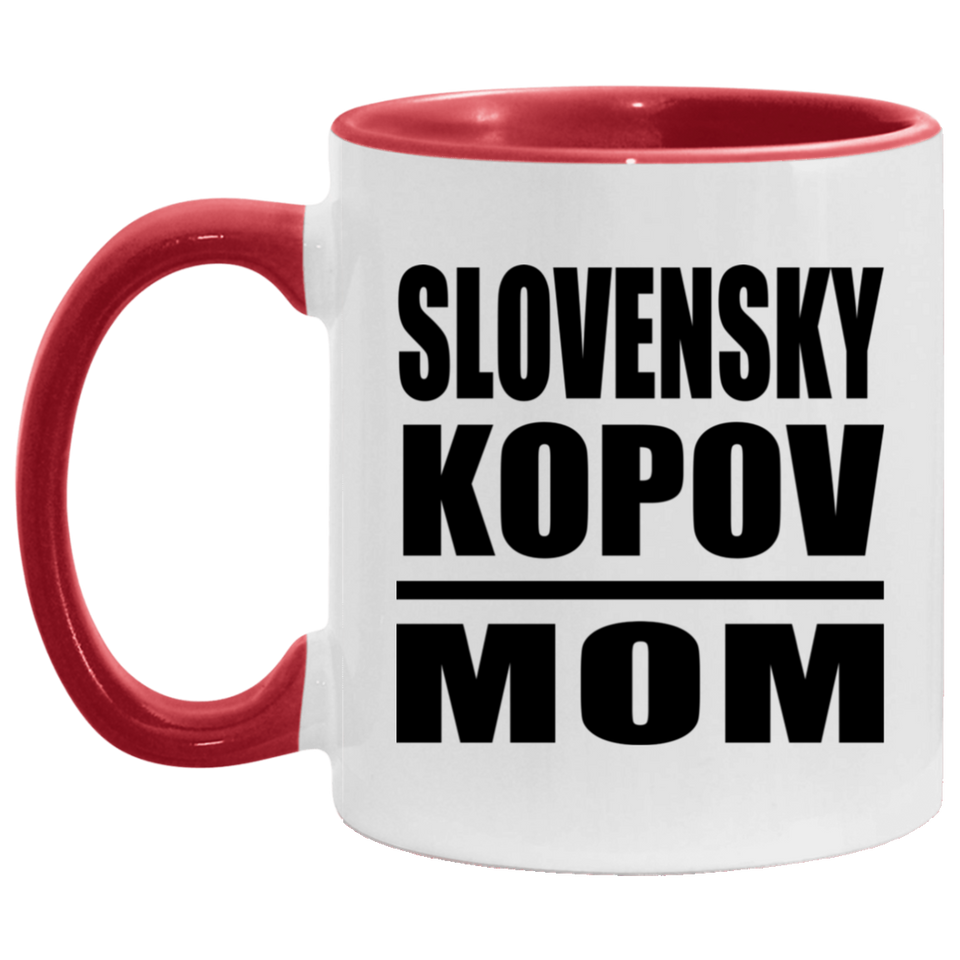 Slovensky Kopov Mom - 11oz Accent Mug Red
