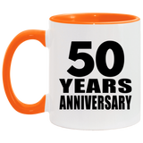 50th Anniversary 50 Years - 11oz Accent Mug Orange