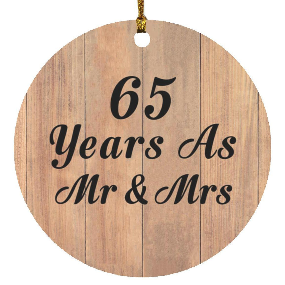 65 Years As Mr & Mrs - Circle Ornament C