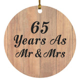 65 Years As Mr & Mrs - Circle Ornament C