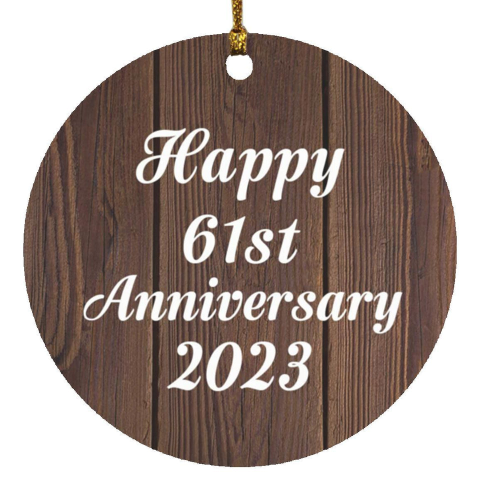 Happy 61st Anniversary 2023 - Circle Ornament D