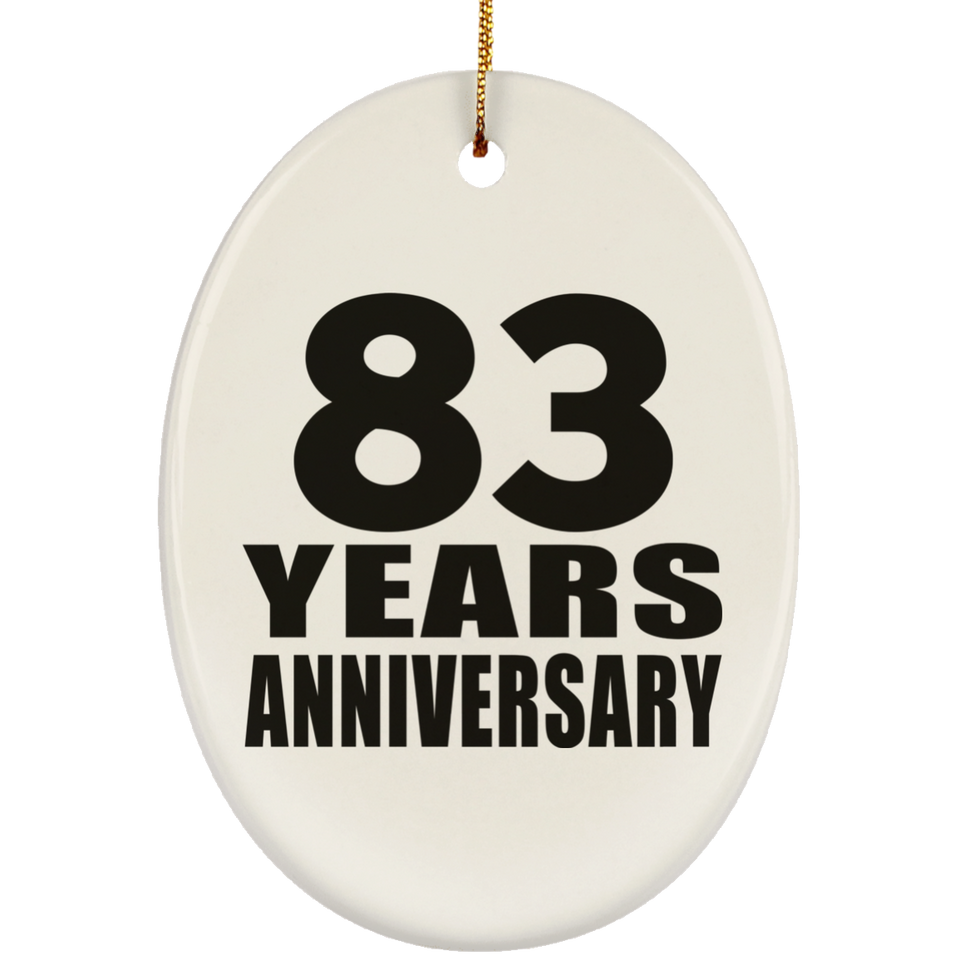83rd Anniversary 83 Years - Oval Ornament