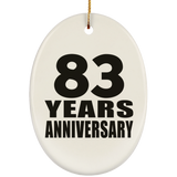 83rd Anniversary 83 Years - Oval Ornament