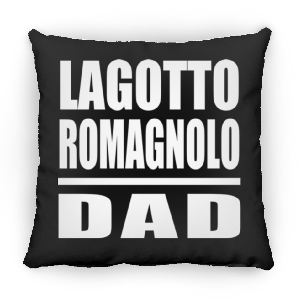 Lagotto Romagnolo Dad - Throw Pillow Black