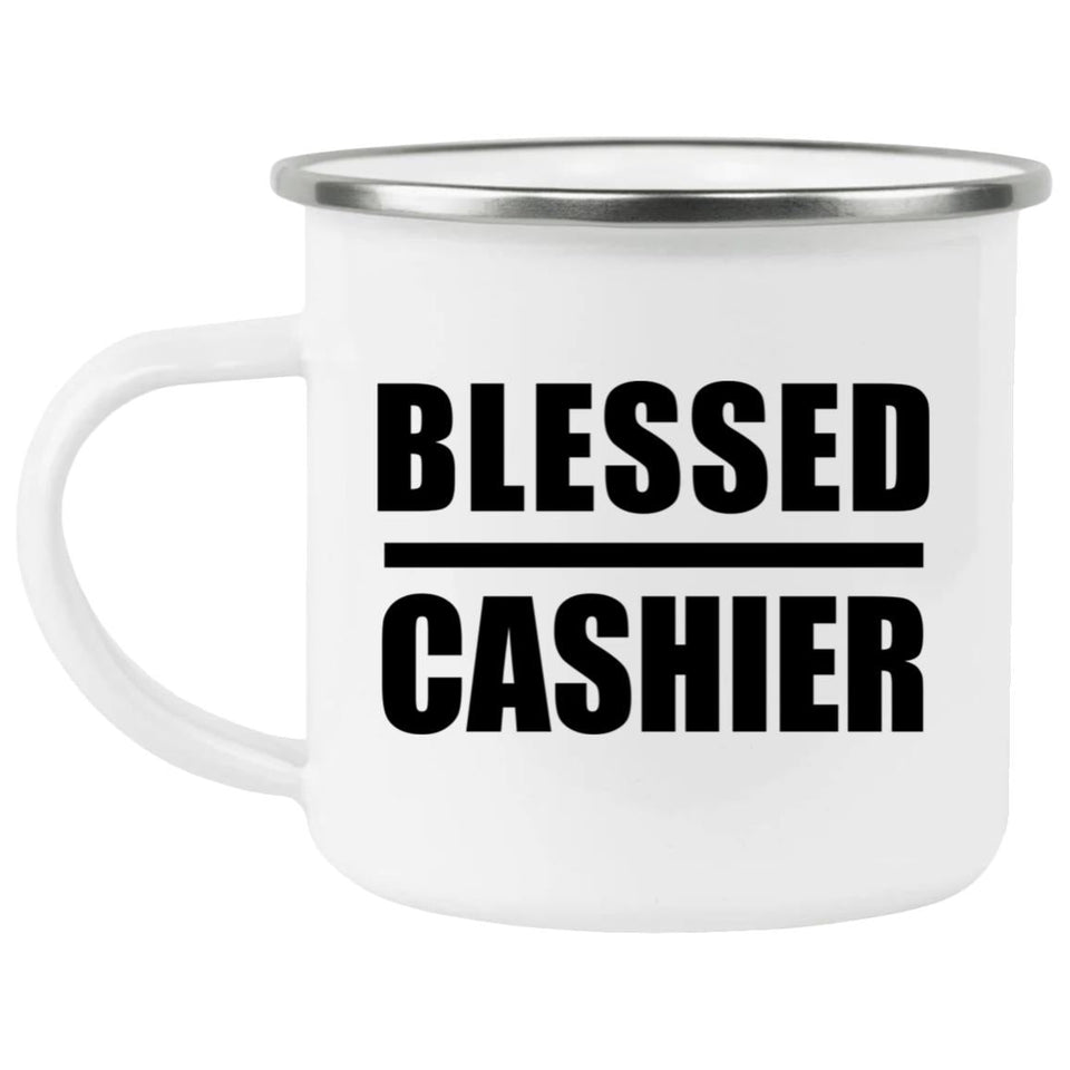 Blessed Cashier - 12oz Camping Mug
