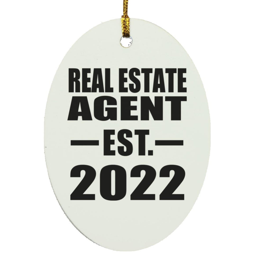 Real Estate Agent Established EST. 2022 - Oval Ornament