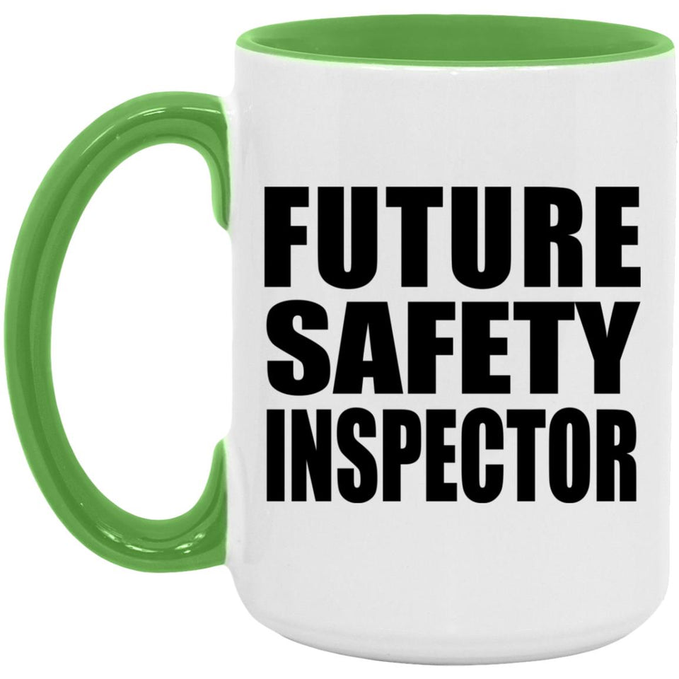 Future Safety Inspector - 15oz Accent Mug Green
