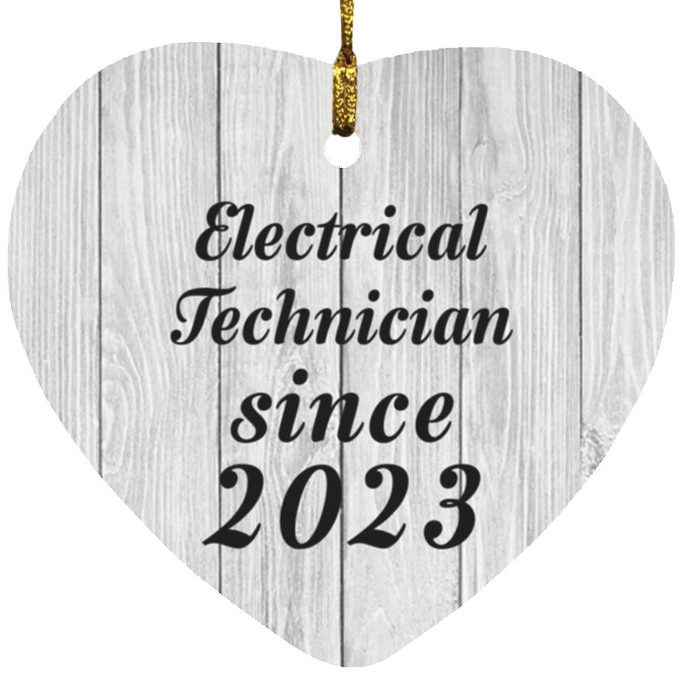Electrical Technician Since 2023 - Heart Ornament F