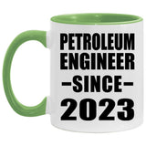Petroleum Engineer Since 2023 - 11oz Accent Mug Green