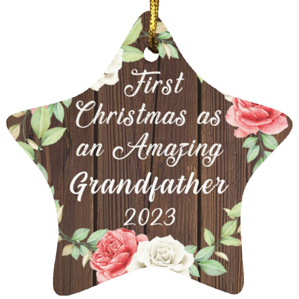 First Christmas As an Amazing Grandfather 2023 - Star Ornament A