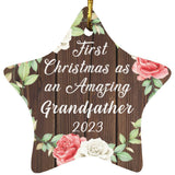 First Christmas As an Amazing Grandfather 2023 - Star Ornament A