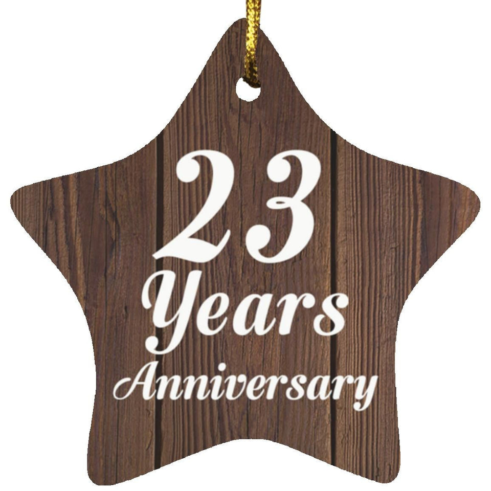 23rd Anniversary 23 Years Anniversary - Star Ornament D