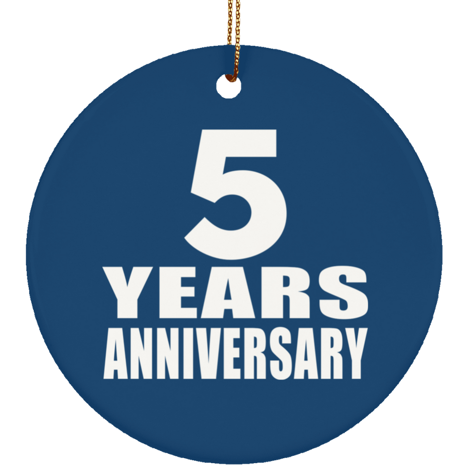 5th Anniversary 5 Years Anniversary - Circle Ornament