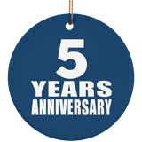 5th Anniversary 5 Years Anniversary - Circle Ornament