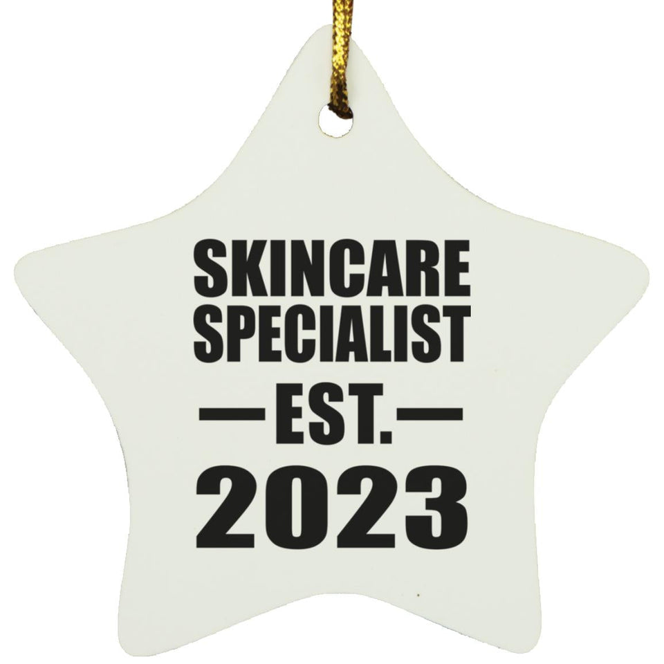 Skincare Specialist Established EST. 2023 - Star Ornament