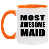 Most Awesome Maid - 11oz Accent Mug Orange