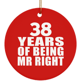 38th Anniversary 38 Years Of Being Mr Right - Circle Ornament