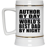 Author By Day World's Best Dad By Night - Beer Stein