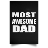 Most Awesome Dad - Poster Portrait