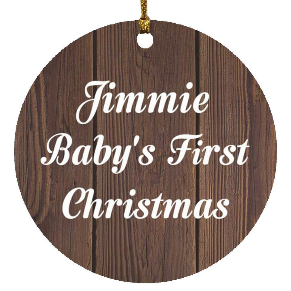 Jimmie Baby's First Christmas - Circle Ornament D