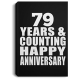 Happy 79th Anniversary 79 Years & Counting - Canvas Portrait