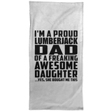 Proud Lumberjack Dad Of Awesome Daughter - Hand Towel