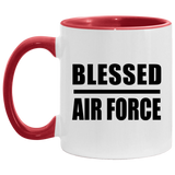 Blessed Air Force - 11oz Accent Mug Red