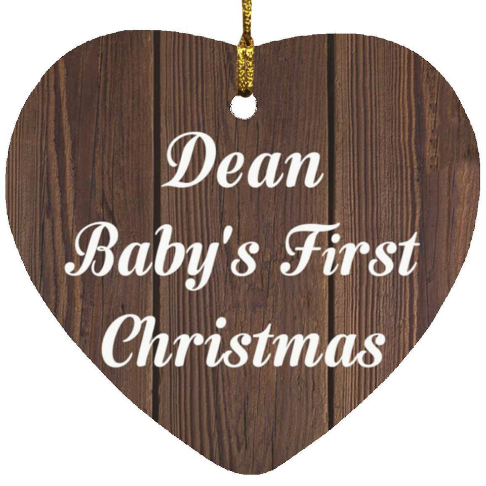 Dean Baby's First Christmas - Heart Ornament D