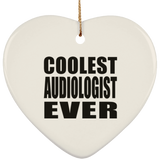 Coolest Audiologist Ever - Heart Ornament