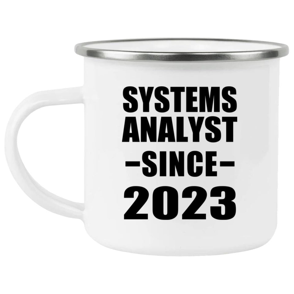 Systems Analyst Since 2023 - 12oz Camping Mug