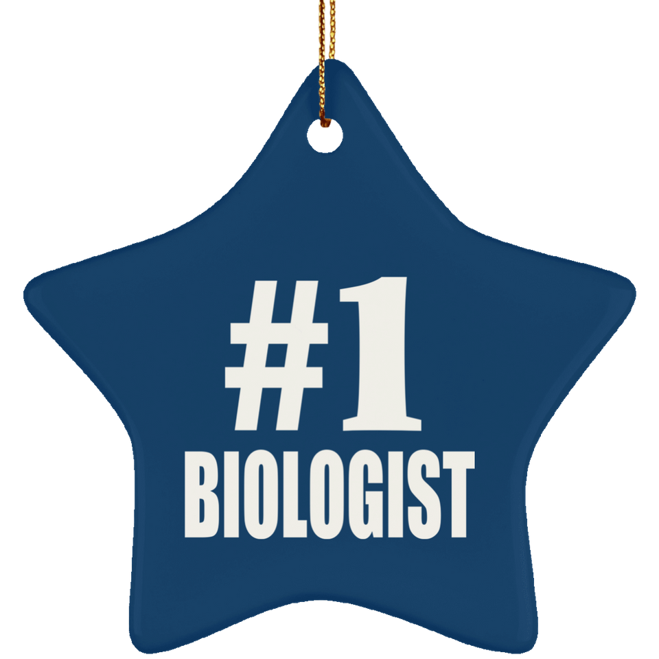 Number One #1 Biologist - Star Ornament