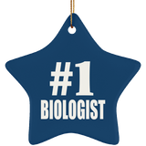 Number One #1 Biologist - Star Ornament