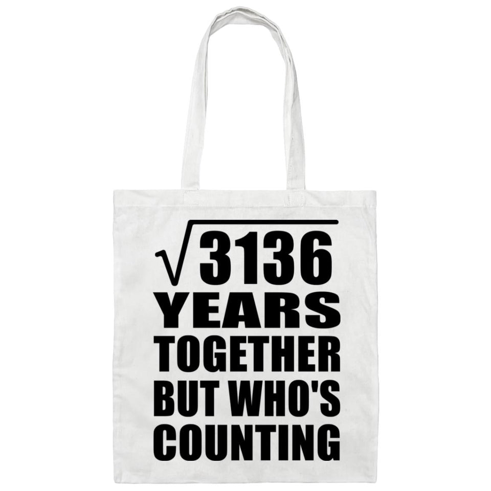 56th Anniversary Square Root of 3136 Years Who's Counting - Tote Bag White