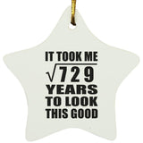 27th Birthday Took Square Root of 729 Years To Look Good - Star Ornament