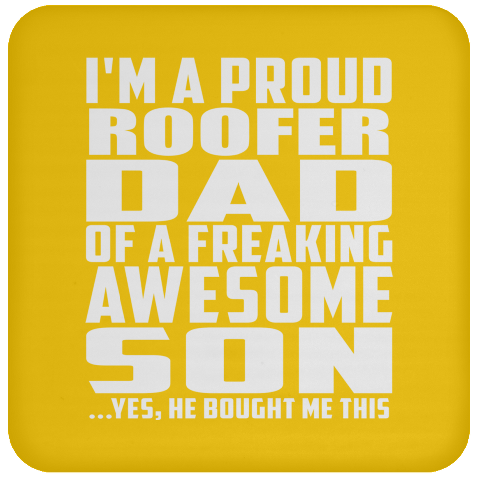 Proud Roofer Dad Of Awesome Son - Drink Coaster