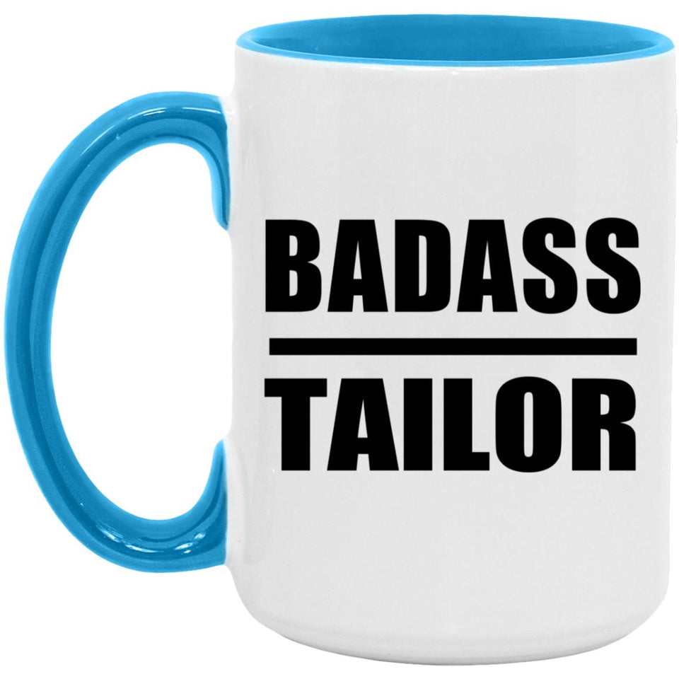Badass Tailor - 15oz Accent Mug Blue